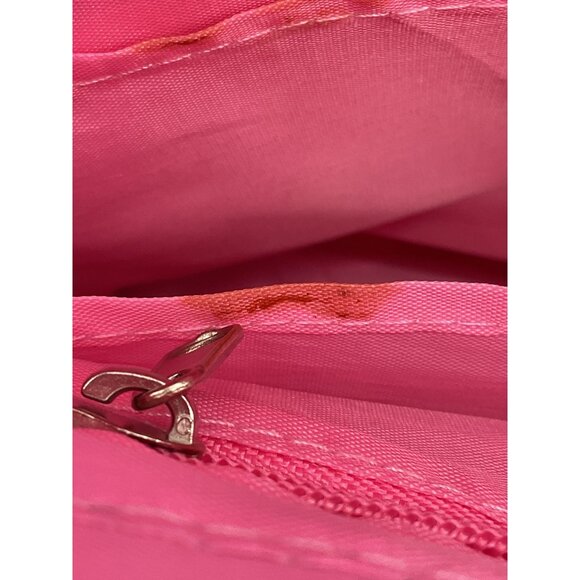 Disney Minnie Mouse Pink & Black Polka Dot Tote Bag Zipper Closure Side Pockets - Picture 6 of 7